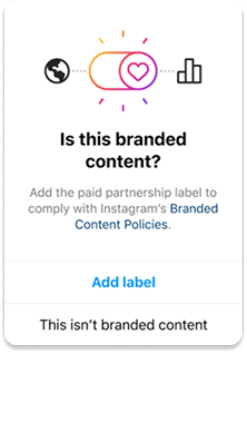 Value prop: comply with Branded Content Policies